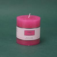 Hot Pink Pillar Candle 7cm x 7cm - Black Cherry- main image
