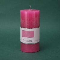 Hot Pink Pillar Candle 7cm x 14cm - Black Cherry- main image