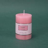 Baby Pink Pillar Candle 5cm x 7cm - Chloe Rose- main image