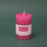 Hot Pink Pillar Candle 5cm x 7cm - Black Cherry- main image