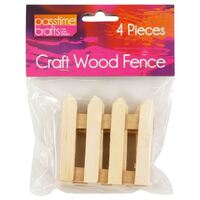 Craft Wooden Fence Mini Garden Wall - 4pk- main image