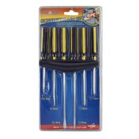 6pc Screwdriver Set Philips & Flathead With Holder Rack- main image