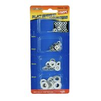 192pc Flat Spring Washers Assorted Sizes 3mm 4mm 6mm 8mm- main image