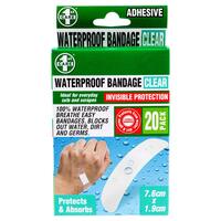 Bandage Waterproof Clear Adhesive 76mm x 19mm 20 Pack- main image
