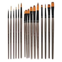 15pc Mont Marte Gallery Acrylic Paint Brush Bundle Kit | Painting Brushes Set- main image