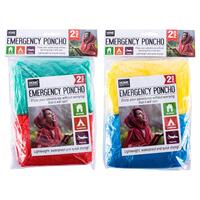 Assorted Colour Emergency Ponchos 2 Pack- main image