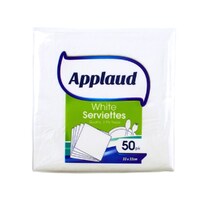 Serviettes White Pk50 33x33cm - main image