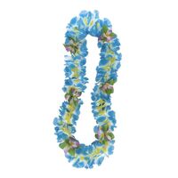 Luau Fancy Orchid Lei 106cm (42") - Blue And Yellow- main image