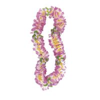 Luau Fancy Orchid Lei 106cm (42") - Purple And Yellow- main image