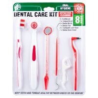8PC Dental Hygiene Teeth Cleaning Kit Tongue Tooth Brush Stain Eraser Dentist- main image
