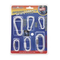 6pc Galvanised Carbon Steel Spring Links & Quick Links 6 Assorted Sizes- main image