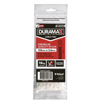 60pce Cable Ties 3.6x150mm White- main image