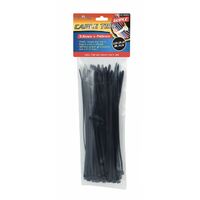 60pce Cable Ties-3.6x150mm-Black- main image