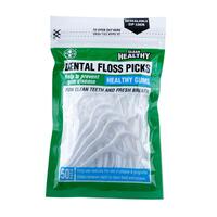 Dental Floss Pick In Resealable Bag - Plastic - 50 Pack- main image