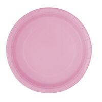 Lovely Pink Round Paper Plates 8 Pack 18cm- main image