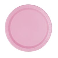Lovely Pink Round Paper Plates 8 Pack 23cm- main image