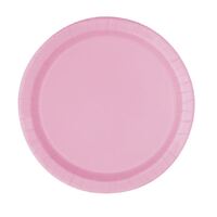 Lovely Pink Round Paper Plates 8 Pack 23cm- main image