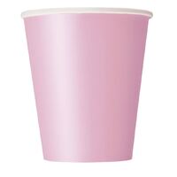 Lovely Pink Paper Cups 270ml 8 Pack- main image