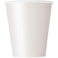 Bright White Paper Cups 270ml 8 Pack- main image