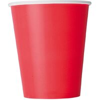 Ruby Red Paper Cups 270ml 8 Pack- main image