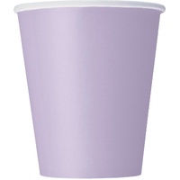 Lavender Paper Cups 270ml 8 Pack- main image
