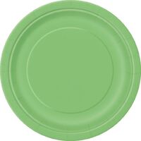Lime Green Round Paper Plates 8 Pack 23cm- main image
