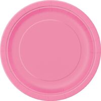 Hot Pink Round Paper Plates 8 Pack 18cm- main image