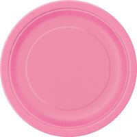 Hot Pink Round Paper Plates 8 Pack 23cm- main image