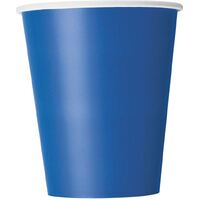 Royal Blue Paper Cups 270ml 8 Pack- main image