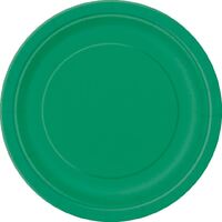 Emerald Green Round Paper Plates 8 Pack 23cm- main image