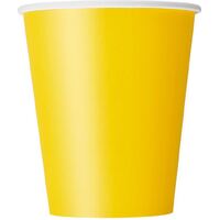 Sunflower Yellow Paper Cups 270ml 8 Pack- main image