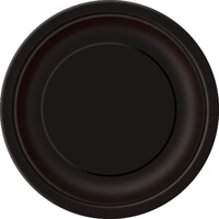 Midnight Black Round Paper Plates 8 Pack 18cm- main image