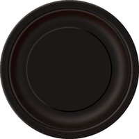 Midnight Black Round Paper Plates 8 Pack 23cm- main image