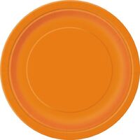 Pumpkin Orange Paper Plates 17cm 8 Pack- main image