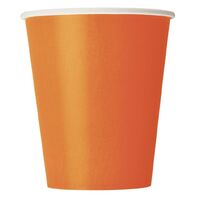 Pumpkin Orange Paper Cups 270ml 8 Pack- main image