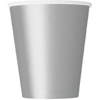 Silver Paper Cups 270ml 8 Pack- main image