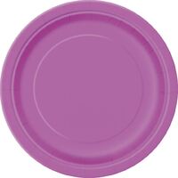 Pretty Purple Round Paper Plates 8 Pack 18cm- main image