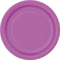 Pretty Purple Round Paper Plates 8 Pack 23cm- main image