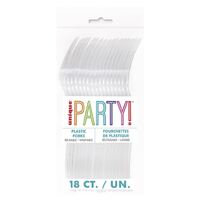 Clear Reusable Forks 18 Pack- main image