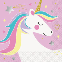 Magical Unicorn Foil Stamped Luncheon Napkins 2ply 16 Pack- main image