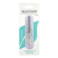 Sullivans Gold Tip Flat Tweezers- main image