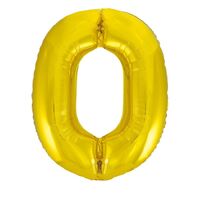 Gold 0 Number Foil Balloon 86cm- main image