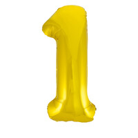 Gold 1 Number Foil Balloon 86cm- main image