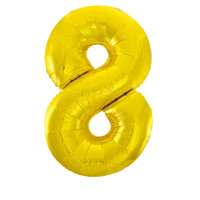 Gold 8 Number Foil Balloon 86cm- main image