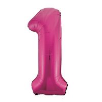 Hot Pink Number 1 Foil Balloon 86cm- main image