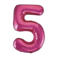 Hot Pink Number 5 Foil Balloon 86cm- main image