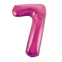 Hot Pink Number 7 Foil Balloon 86cm- main image