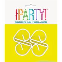 White Tablecover Clips 4 Pack- main image