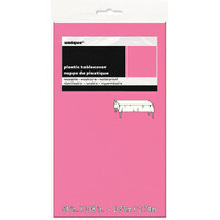 Hot Pink Plastic Tablecover Rectangle 137cm x 274cm- main image