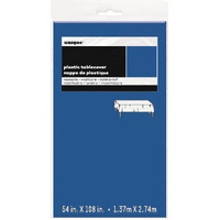 Royal Blue Plastic Tablecover Rectangle 137cm x 274cm- main image